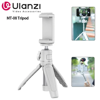 Ulanzi MT-08 Mini Tripod beyaz renk katlanabilir Tripod Monopod montaj 1/4 ''Tripod evrensel DSLR için Android iPhone akıllı telefon