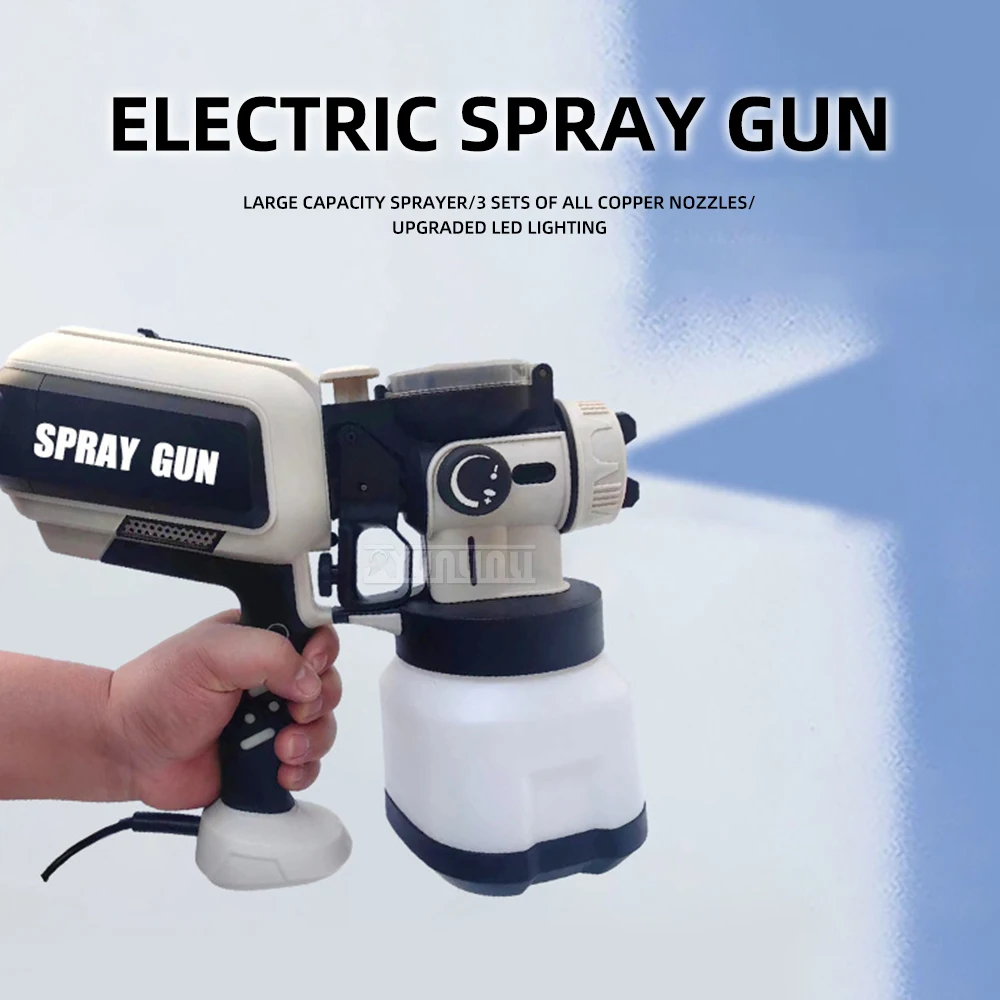 Paint Oil Gun With LED Lighting， Separate Disinfection Spray GunElectric Spray Paint Gun