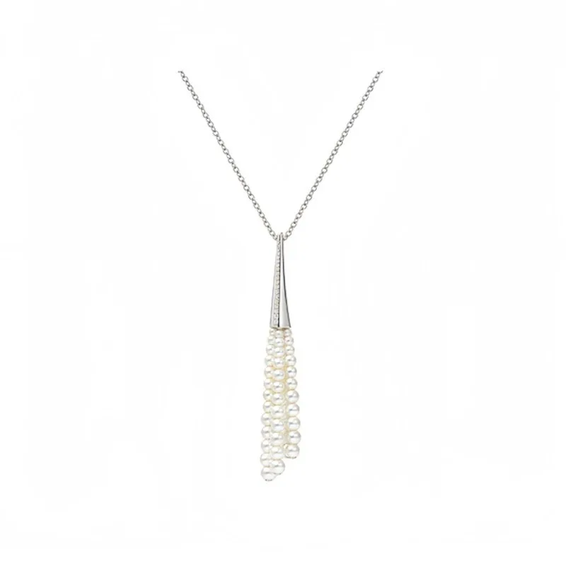 

2026 fashionable new brand pearl tassel pendant long necklace, classic, luxurious, high-end, exquisite design, fashionable party