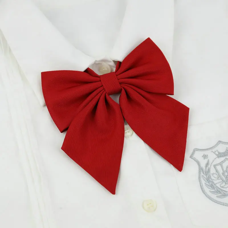 JK Uniform College Style Solid Color Female Student Bow Tie School Uniform Japanese Sailor Suit Bow Akabane