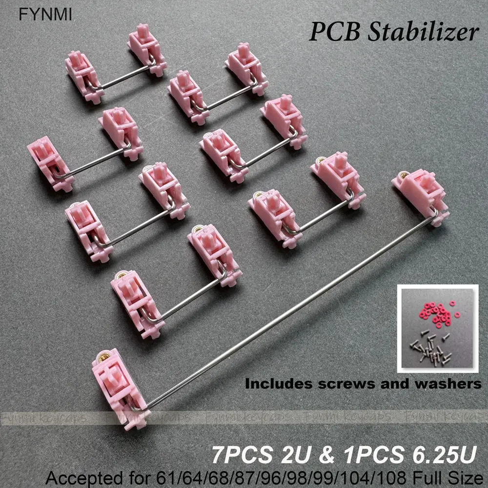 Fynmi Prelubrication PCB Stabilizer Satellite Axis Stabilizer Bar Satellite 2U Shaft Spacebar 6.25U for Mechanical Keyboard