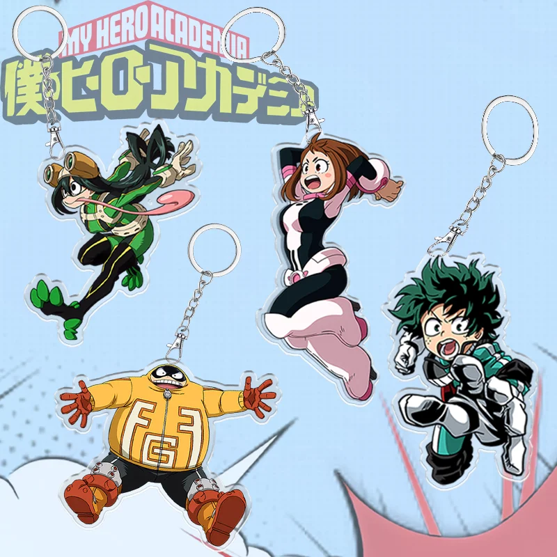 Llavero de acrílico de 6 cm de My Hero Academia, Midoriya Izuku, Todoroki Shoto, Bakugo, para decorar bolsos, regalos de cumpleaños para amigos