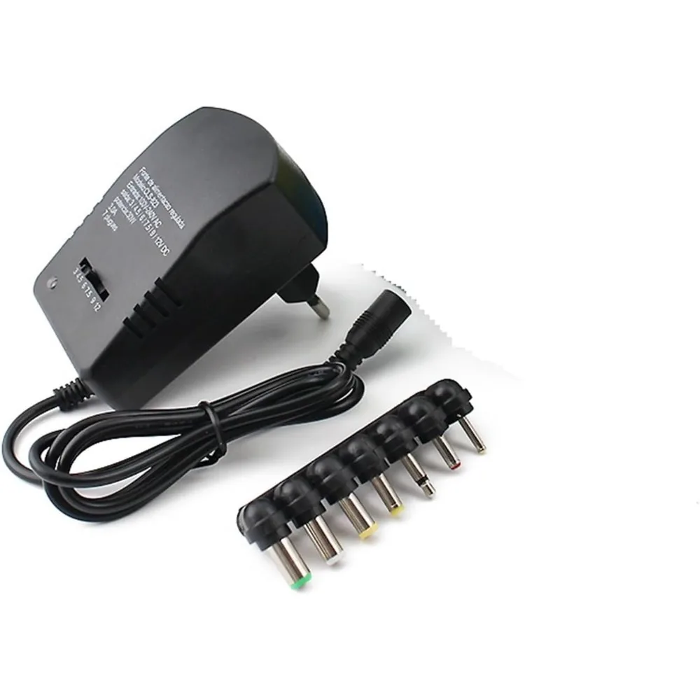 

Adjustable Power Supply AC DC Adapter 3V 4.5V 6V 7.5V 9V 12V 3A Multi-voltage Universal Power Adapter 7 Plug Supply 30W EU US