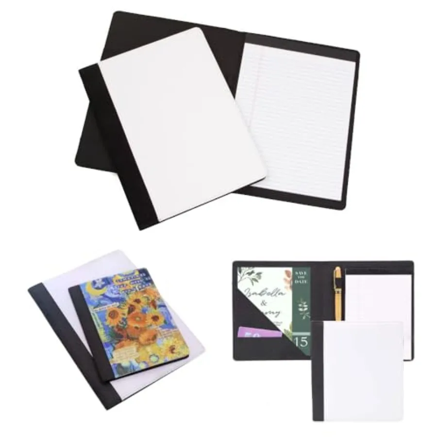 

5 Pcs Sublimation Blank A5 Canvas Notebook Journal 30 Pages - Canvas Cover Notebooks DIY Heat Transfer Print for Note Taking Pl