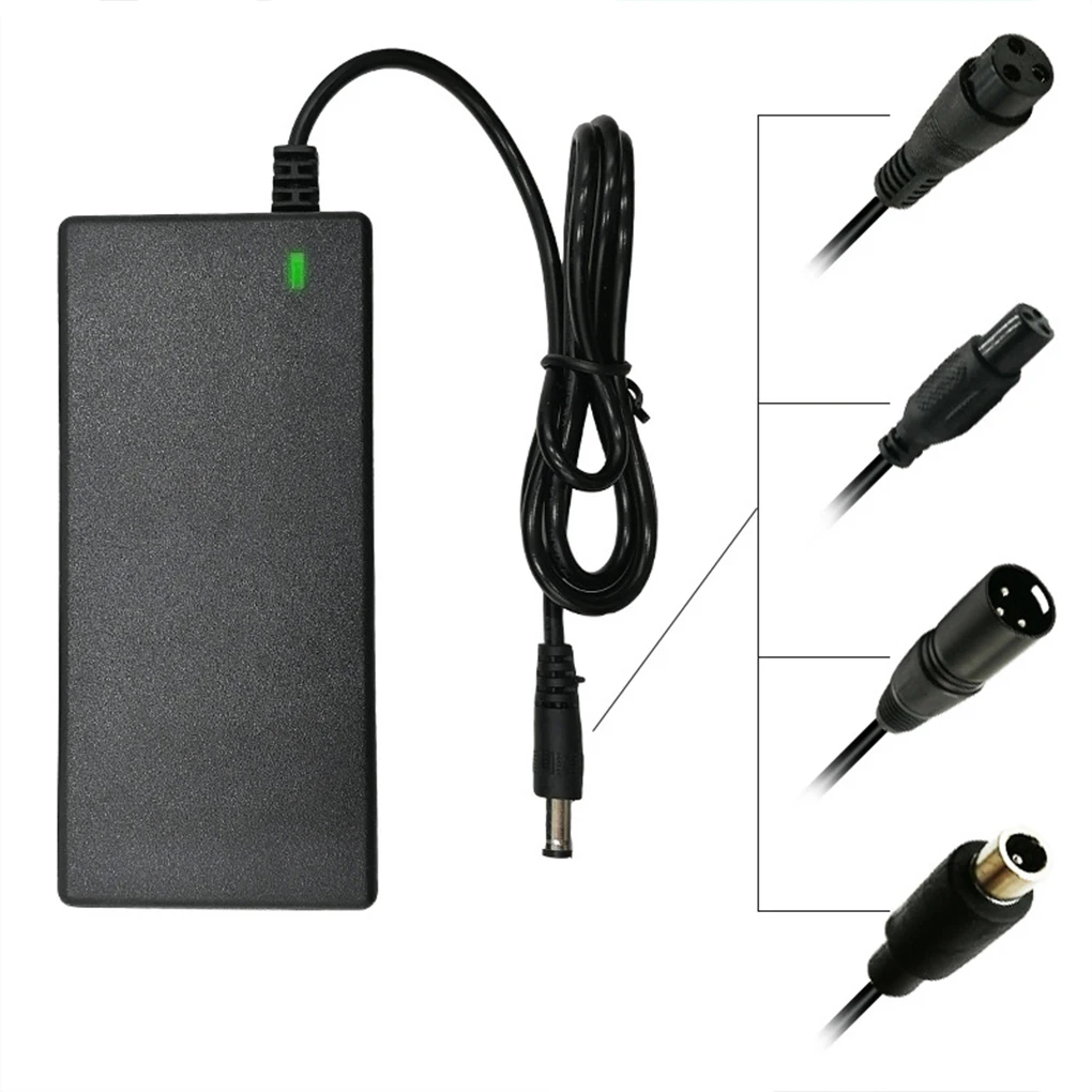 42V 2A Lithium Battery Charger 42V 2A DC Power Charger AC110-240V Replaceable 5 Plugs Power Adapter EU US Plug Battery Charger