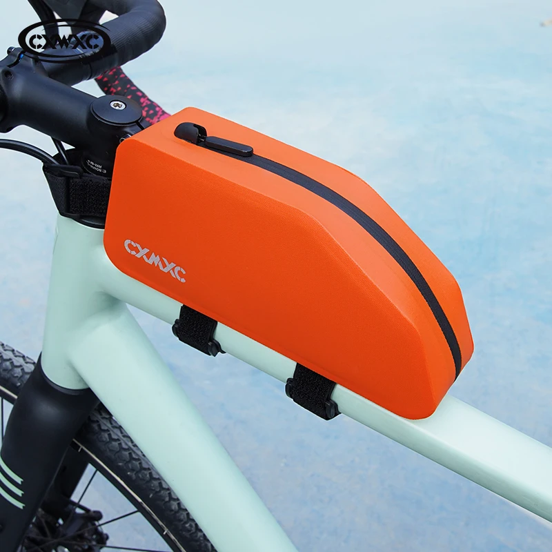 

CXWXC Waterproof Bike Top Tube Bag Cycling Front Bag 1.5L Large Capacity TPU Top Frame Bag MTB Road Bolt and Belt Riding Bag
