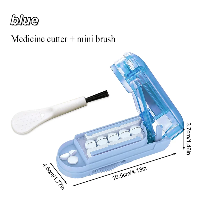 1PCS Medicine Cutter Precise Medicine Cutting Scissors Medicine Splitter Tablet Splitting Home Travel Portable Medicine Box