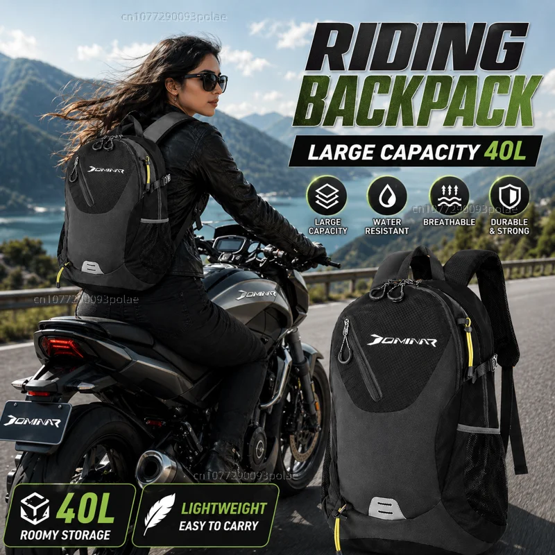 

For Bajaj Dominar 250 400 Dominar400 Dominar250 Large Capacity WaterproRacing travel Men waterproof Backpack Bag Motorcycle Gift