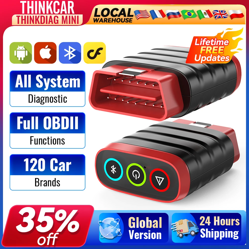 THINKCAR THINKDIAG Mini OBD2 스캐너 모든 차량 전체 시스템 진단 자동 진단 도구 오류 읽기/지우기 평생...