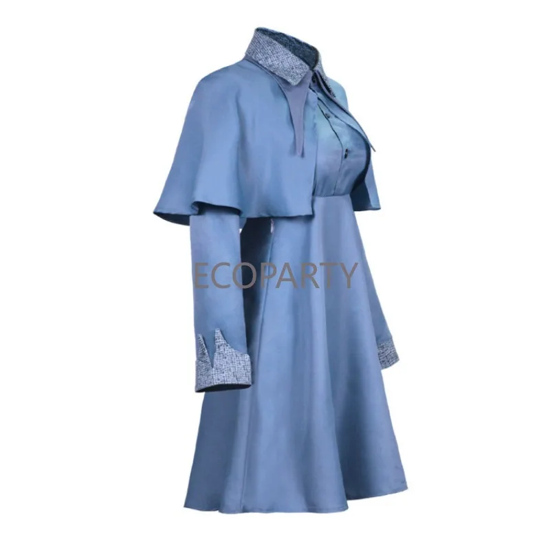 Costume de Cosplay de l'École de Sorcière Fleur Isabelle Delacour, Uniforme d'École de Magie de Beauxbaton, Chapeau et Robe Imbibés pour Femme et Fille