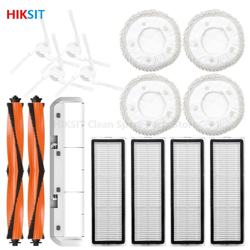 Para XiaoMi Mijia MI Robot aspirador autolimpiante Mop Pro STYTJ06ZHM accesorios cubierta de cepillo principal/lateral filtro Hepa paño de mopa parte