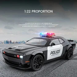 1:22 Challenger SRT police car Alloy Cars Toy Diecasts Vehicles Metal Model Car Decoration Kids Gift Boy C385