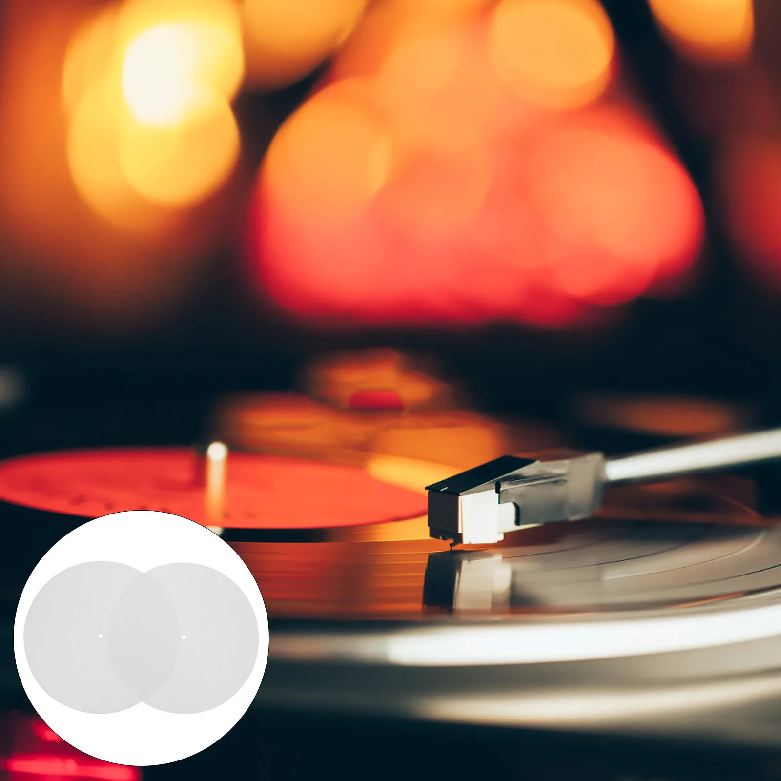 

2Pcs Vinyl Record Protective Mat Felt Turntable Slipmat Easy Install Scratch Resistant for Record Player Home Audio Turntable