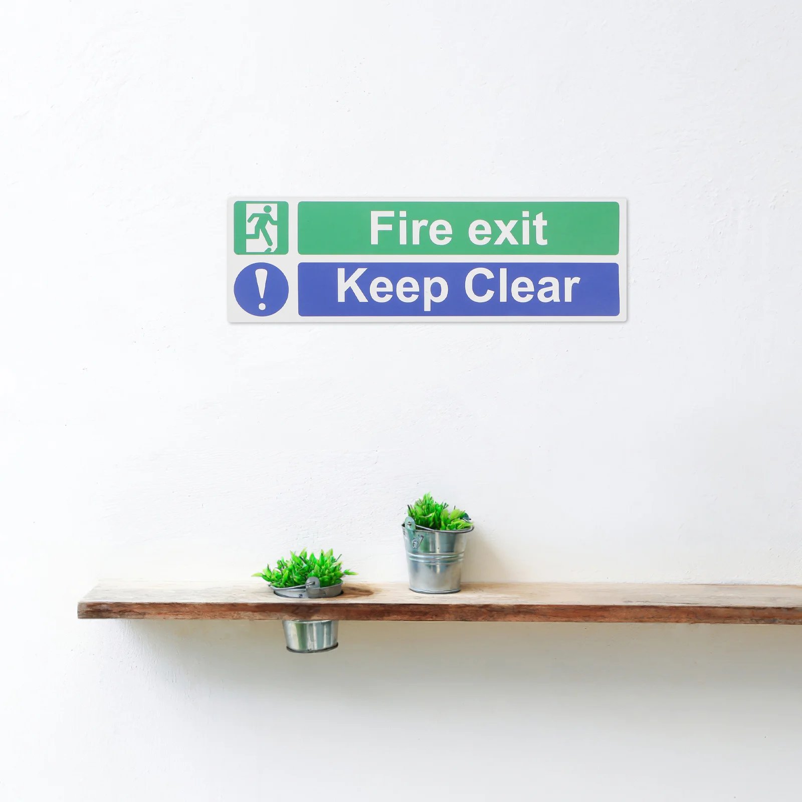 5pcs Exit Reminder Sticker High Adhesion Durable Safety Sign For Office Mall School Fire Exit Warning Decal Do Not Obstruct Door