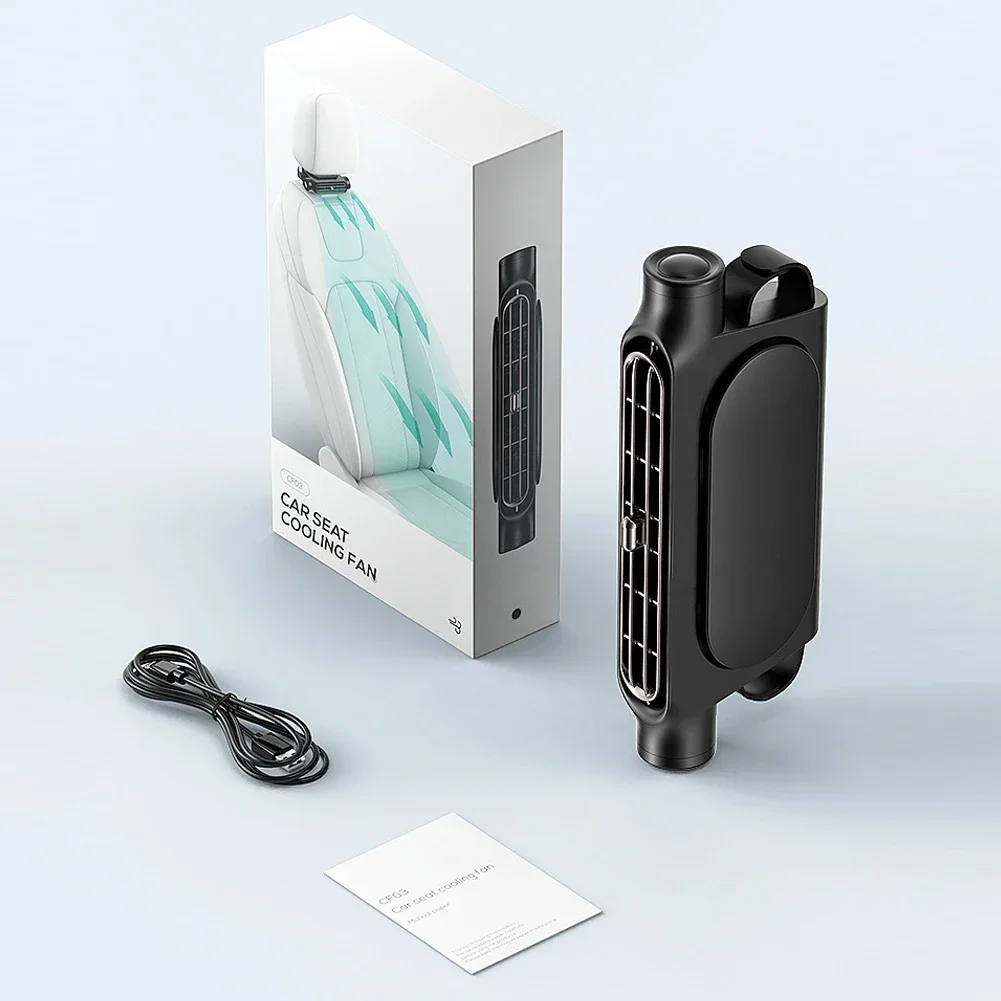 Seat Car Fan Turbo High Wind USB Plug For Electric Car Rear Backrest Car Fan USB Power Supply Adjustable With Car Interior Fan