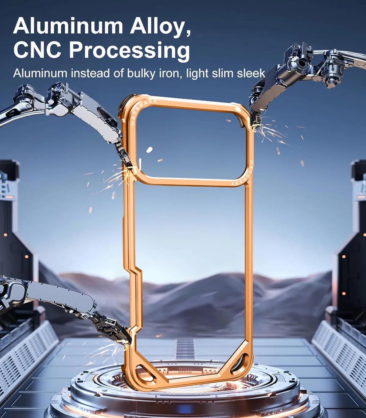 Metalowe etui na telefon iPhone 17 Pro / 17 Pro Max / Air / 16 15, minimalistyczne, z obsługą ładowania bezprzewodowego, odporne na wstrząsy, aluminiowe.