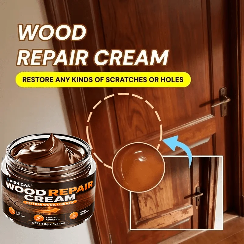 Brown Wood Repair Paste, Fix Scratches Cracks for Furniture Floors, Smooth Invisible Wood Restorer