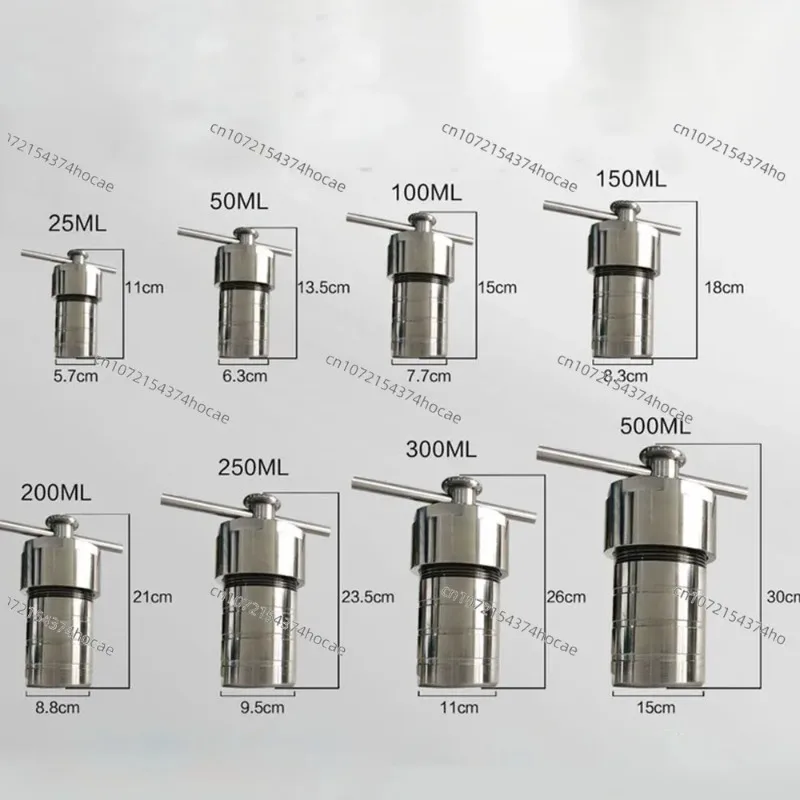 

5-500ml Hydrothermal Autoclave Reactor with PTFE Chamber Hydrothermal Synthesis