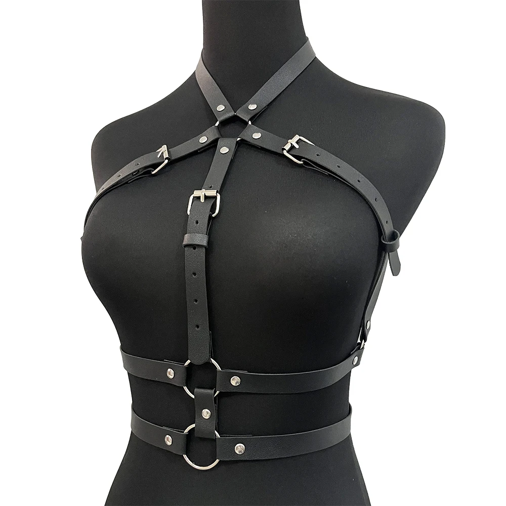 Lencería Sexy para mujer, arnés de pecho, corsé, sujetador, jaula, tirantes, Top gótico, cinturones para espada, arnés de Bondage, cinturón, ropa interior para parejas