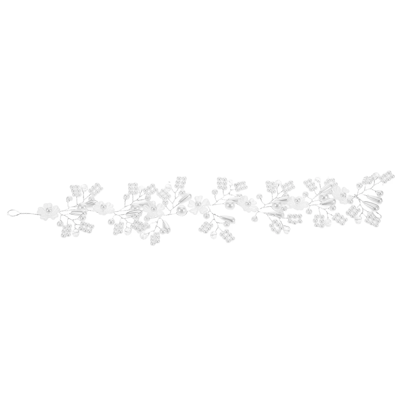 

Handmade Beaded Headdress Crystal Bridal Hair Accessories White Resin Bride Bridesmaid Flower