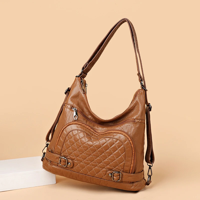 Luxury Designer Tote Large Handbag for Women Fashion Ladies Top-handle Bags Soft Leather Shoulder Bag Wallet Female Sac A Main