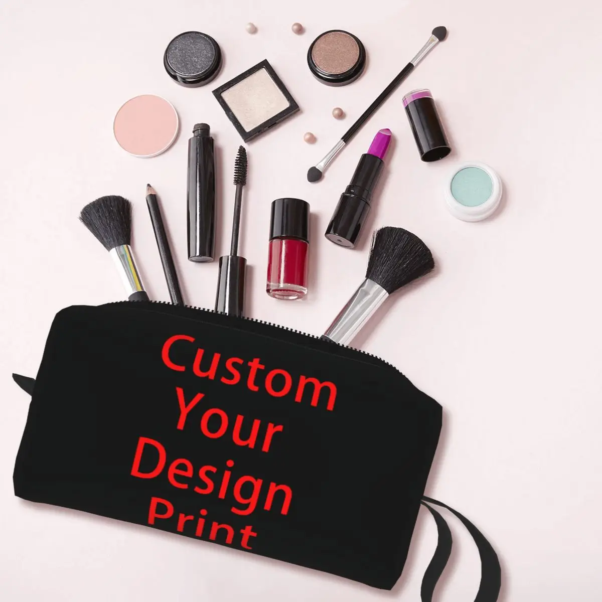 Custom Custom Your Design Toiletry Bag Women Customized Logo Printed Cosmetic Makeup Organizer Lady Beauty Storage Dopp Kit Box