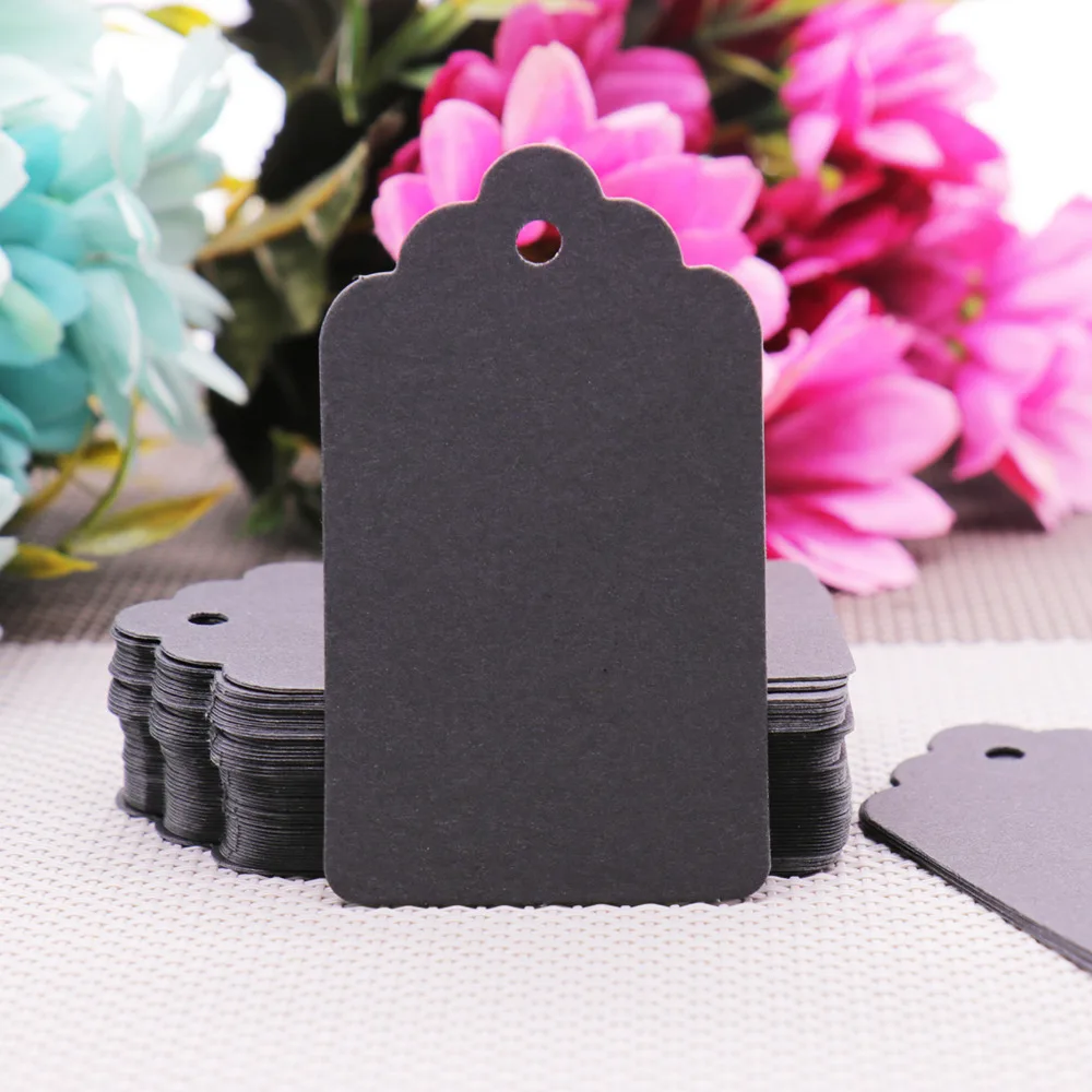 (4*2cm/ 5*3cm/7*4cm) 100pcs Kraft paper tags wedding birthday party gift blank card home DIY bottle handing card DIY paper craft