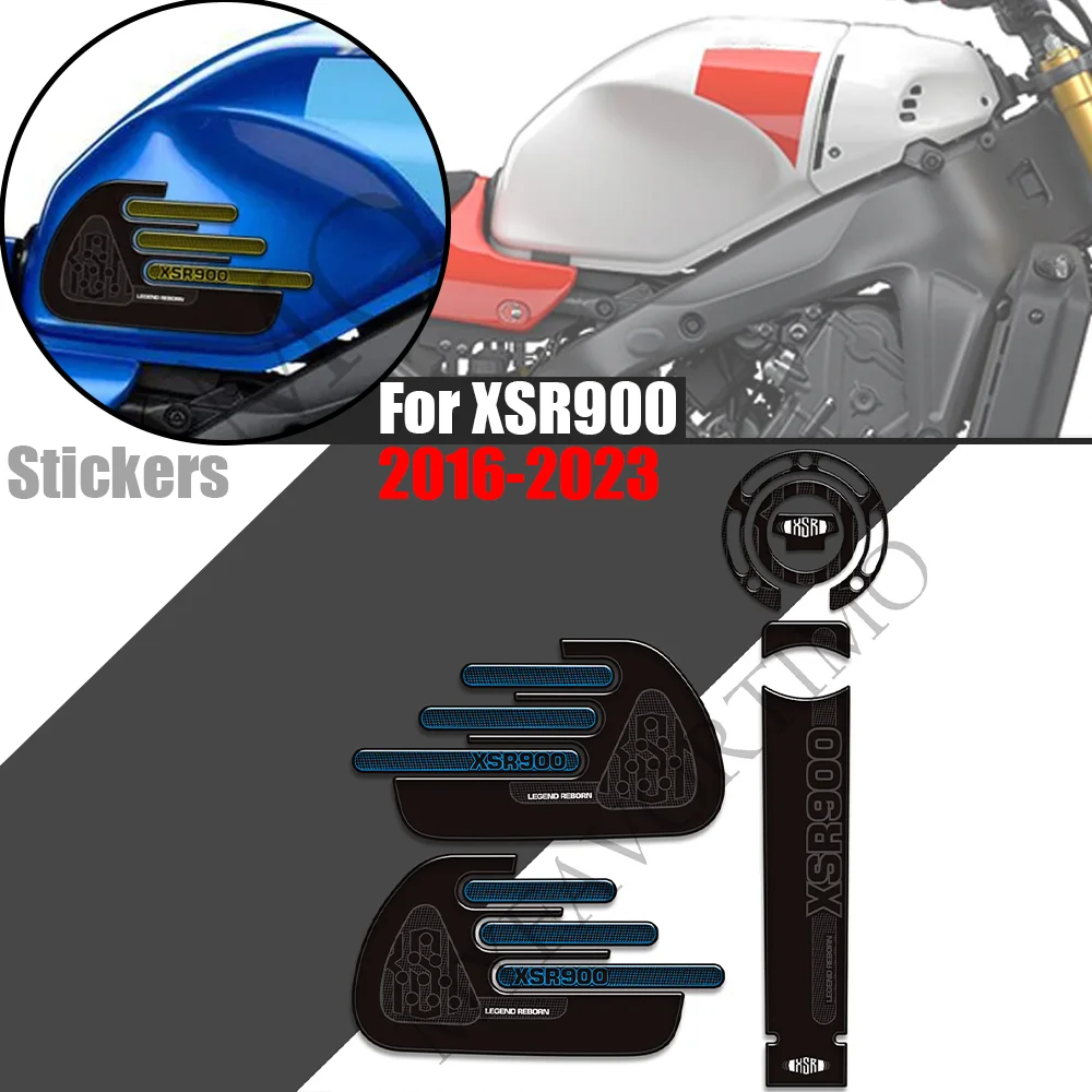 

For XSR900 XSR 900 Tank Pad Sticker Motorcycle Fuel Tank Protection Decals 2016 - 2023