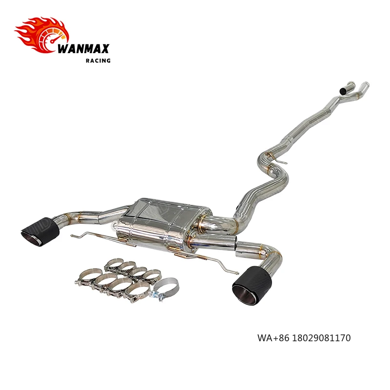 Performance Exhaust System for  G20 330 304 Stainless Steel Construction, Valved Muffler with Remote Control