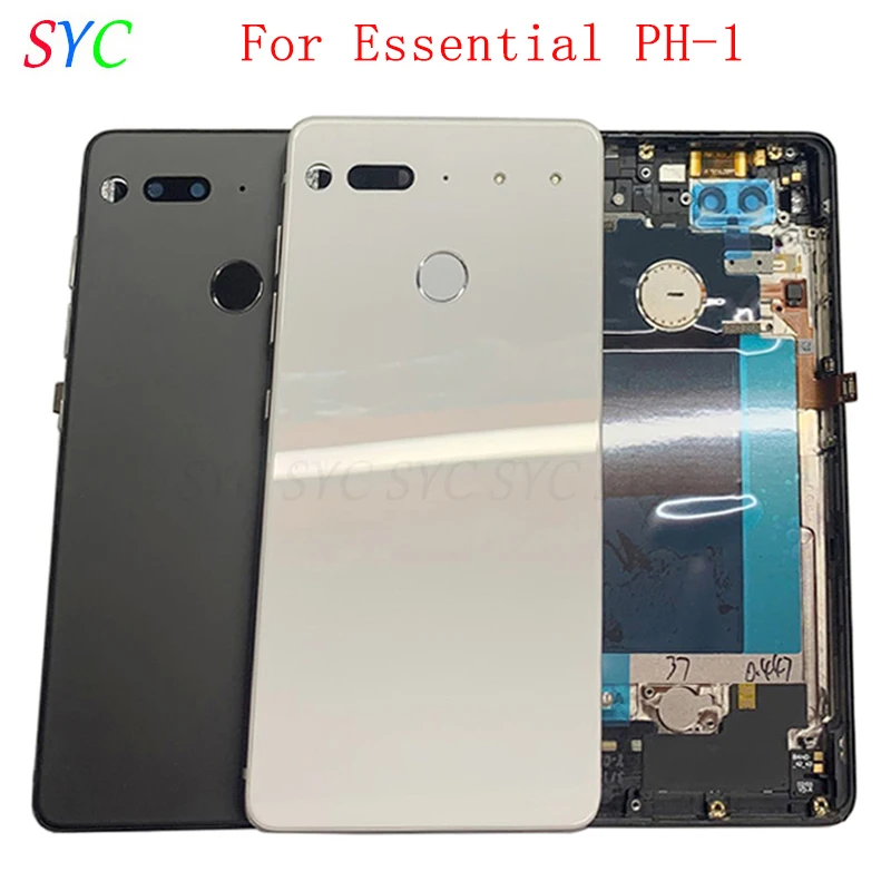 

Original Rear Door Battery Cover Housing Case For Essential PH-1 Back Cover with Fingerprint Flex Cable Repair Parts