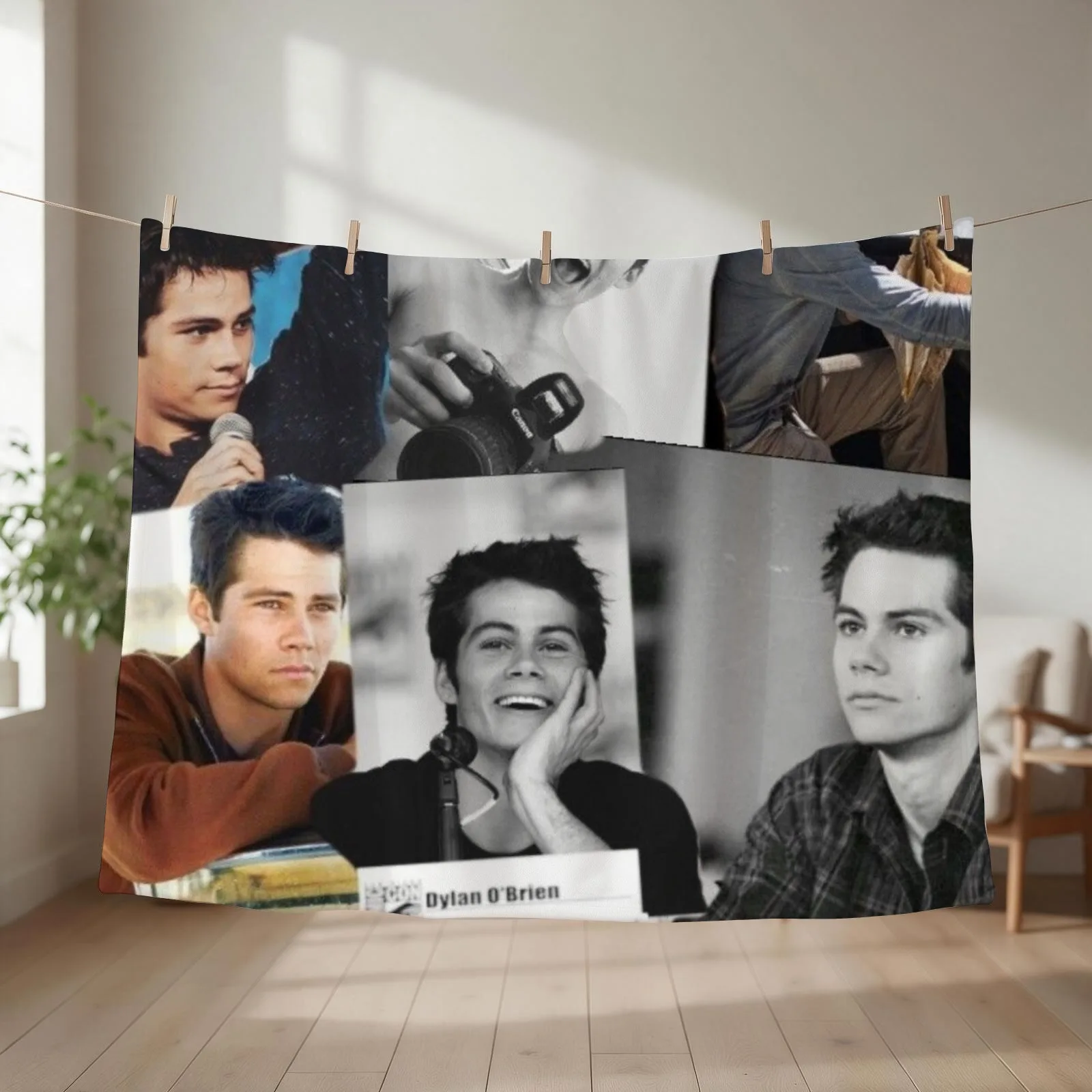 DYLAN COLLAGE Throw Blanket couch cozy soft plush fuzzy picnic outdoor blanket