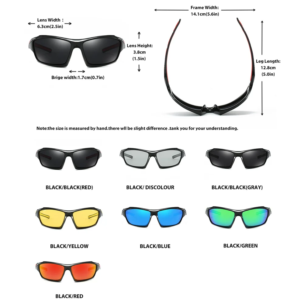 Gafas de sol para deportes al aire libre, lentes multicolores envolventes UV400 para conducir, pescar, ciclismo, gafas ligeras Unisex
