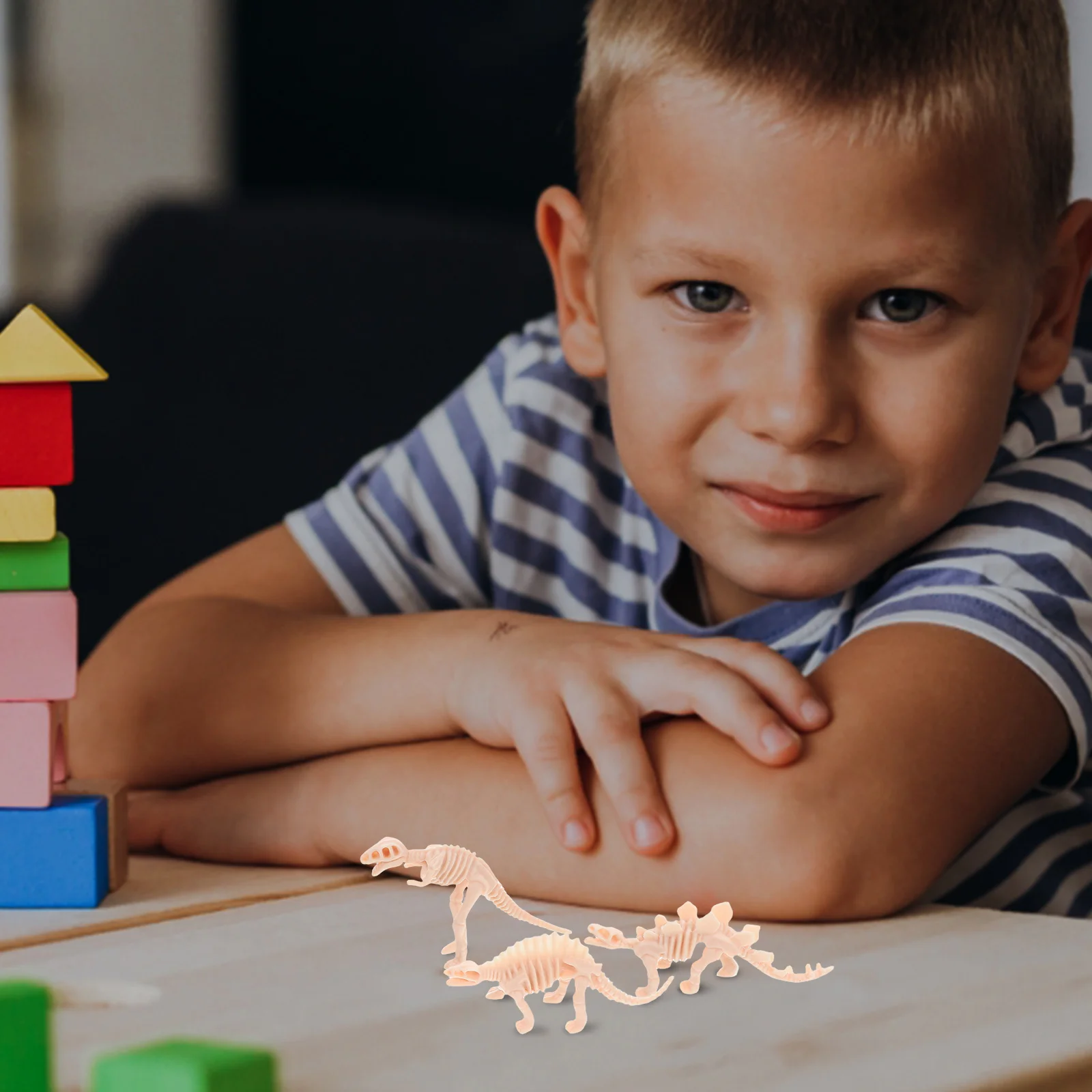 12 Pcs Dinosaur Model Mini Bones Beige Plastic Small Toys Child Sandbox Kit Educational Toy Realistic Anatomy Learning