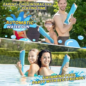 Juguetes de pistola de agua eléctrica automática completa 43cm Niños portátiles para adultos Playa de verano de verano Faty Fantasy Toys para niños Juego de niños 12 Mejor pistola de aves de ventas - №5