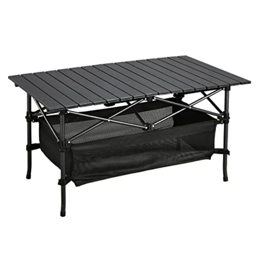 Lightweight Aluminum Folding Camping Table 37.13 x 21.57 x 19.69 Portable RollUp Design for Outdoor Camping Beach BBQ Patio and