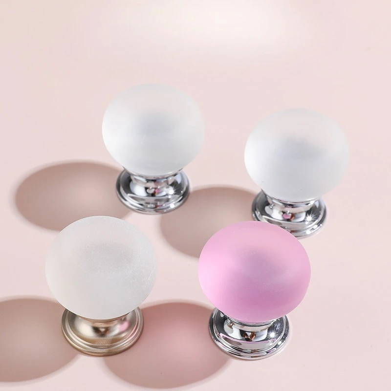 BCD-ball Crystal Cabinet Drawer Handle Single Hole Pulls Light Luxury Modern Wardrobe Shoe Cabinet Simple Matte Crystal Handle