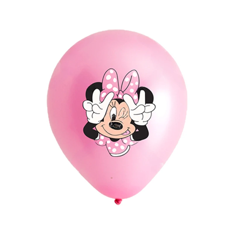 TureMouse-Ballon en latex Minnie rose, décorations de fête d\'anniversaire et de mariage, fournitures de fête, 12 po, ensemble de 18/20