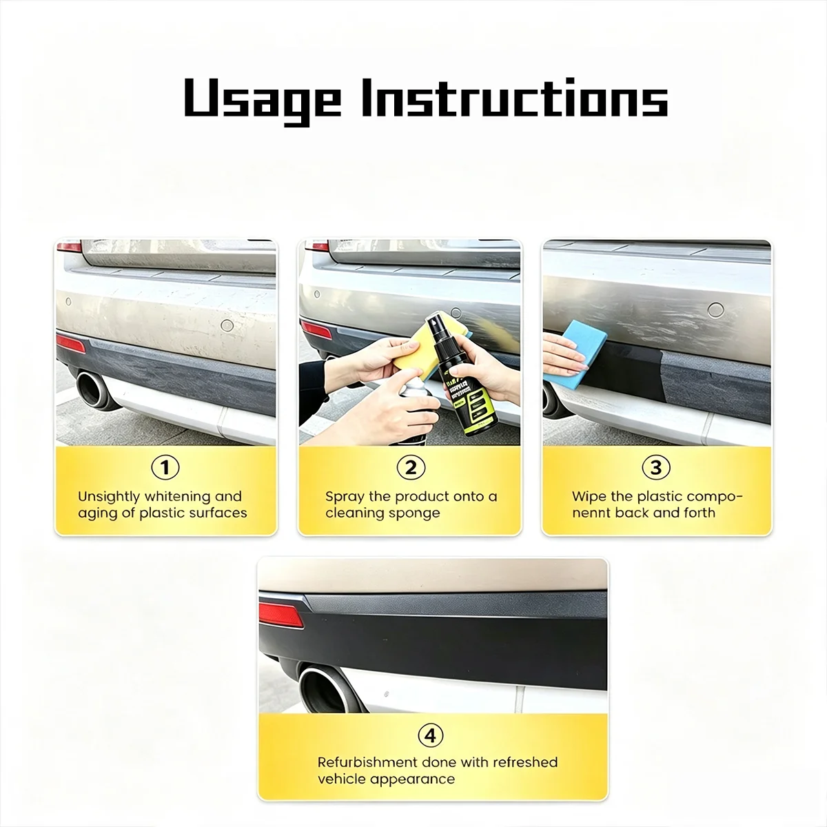 JB‑XPOS Plastic Leather Restorer Spray Deep Nourish Surface Protect Wash Resistant Auto Interior Renew Care YT0204
