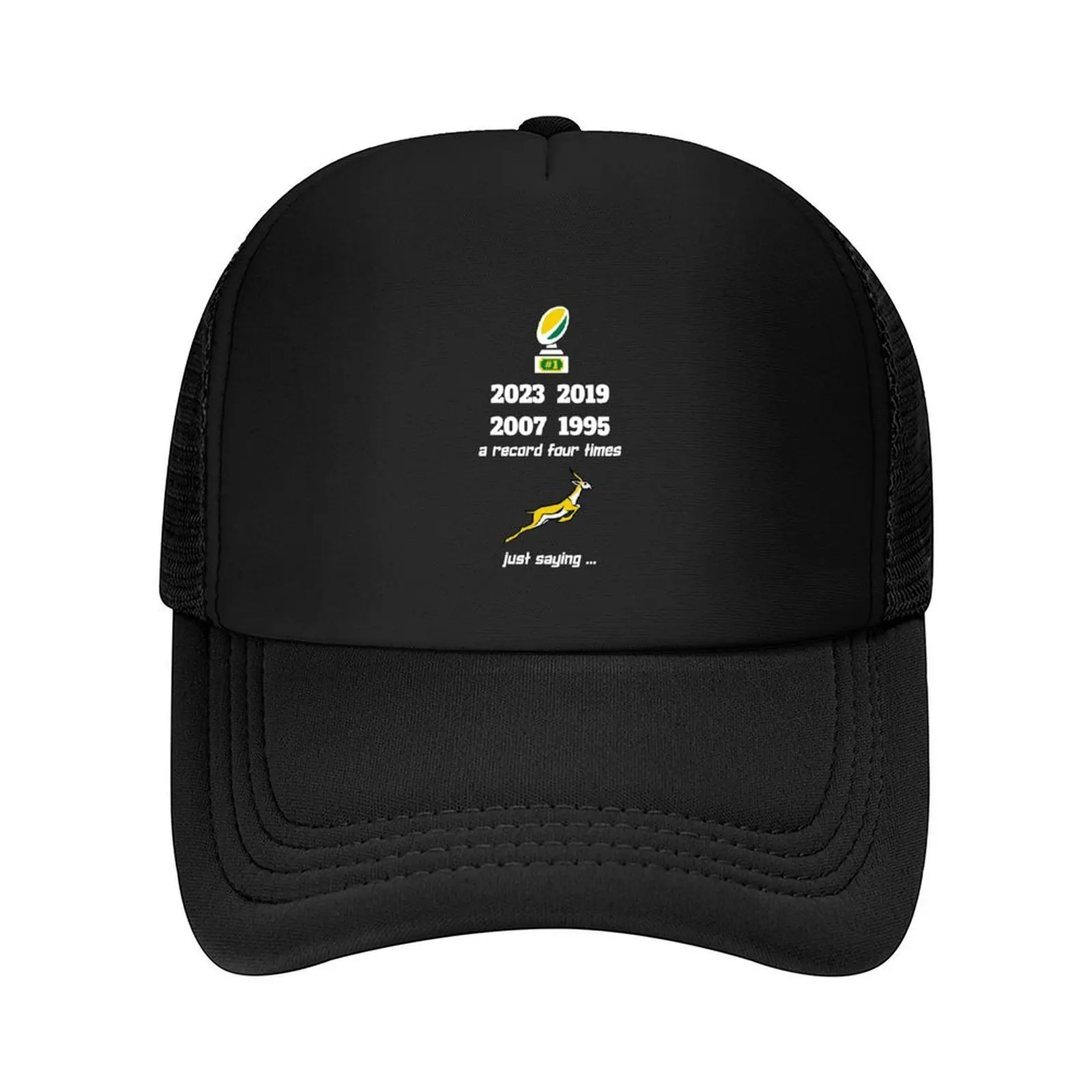 

South Africa supporter: winners 4 times just saying (white) Baseball Cap Sports Cap hiking hat Caps Women Men's