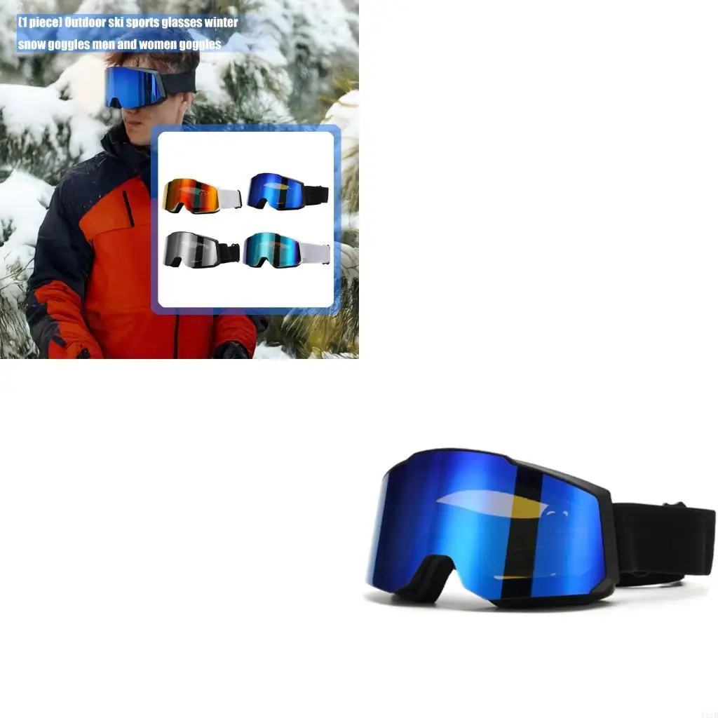 

Unisex Ski Goggle With Wide Angles Impact Resistant PC Lens