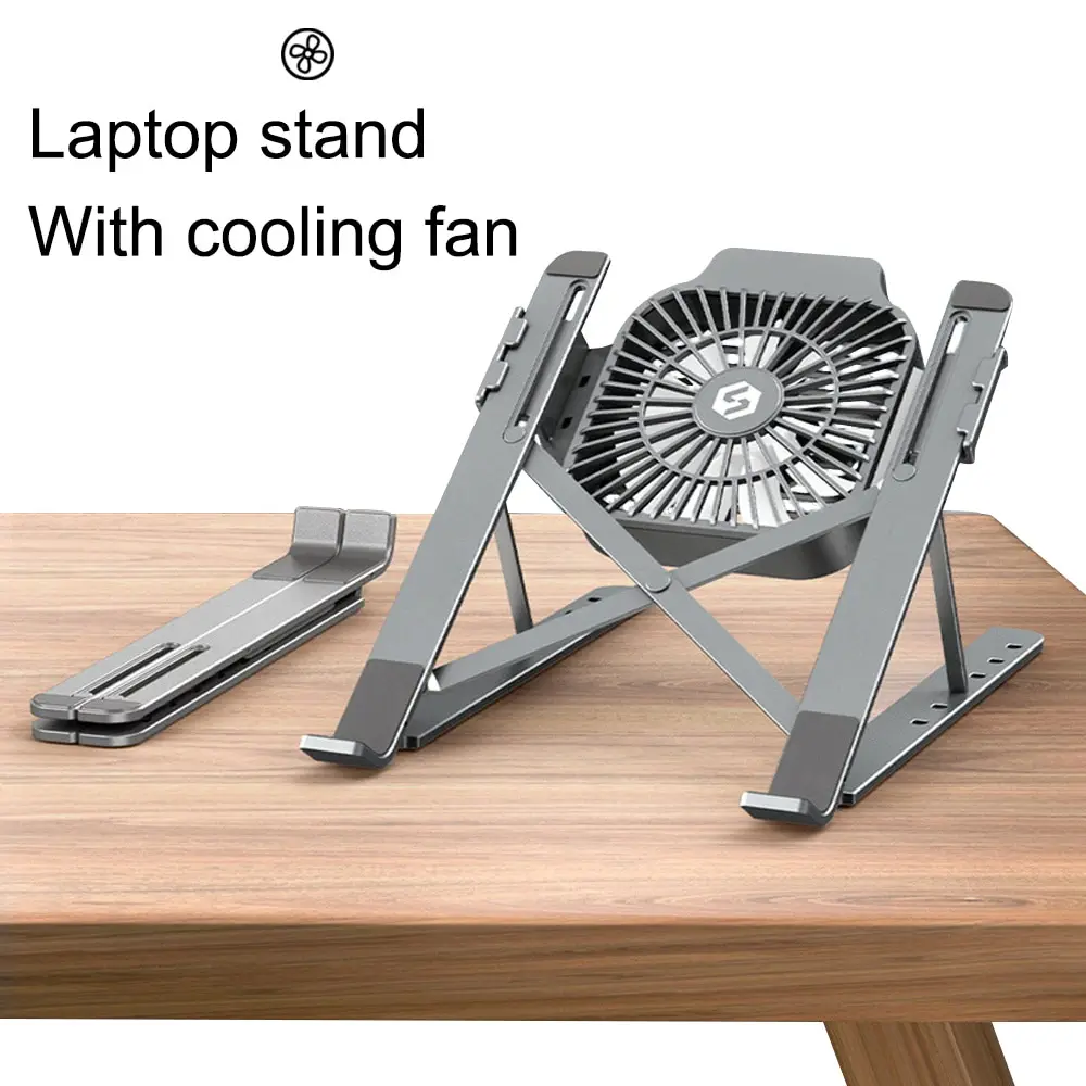 Laptop Stand Portable Foldable With Cooling Fan Heat Dissipation For HP DELL MacBook Air Pro Stand Notebook Holder