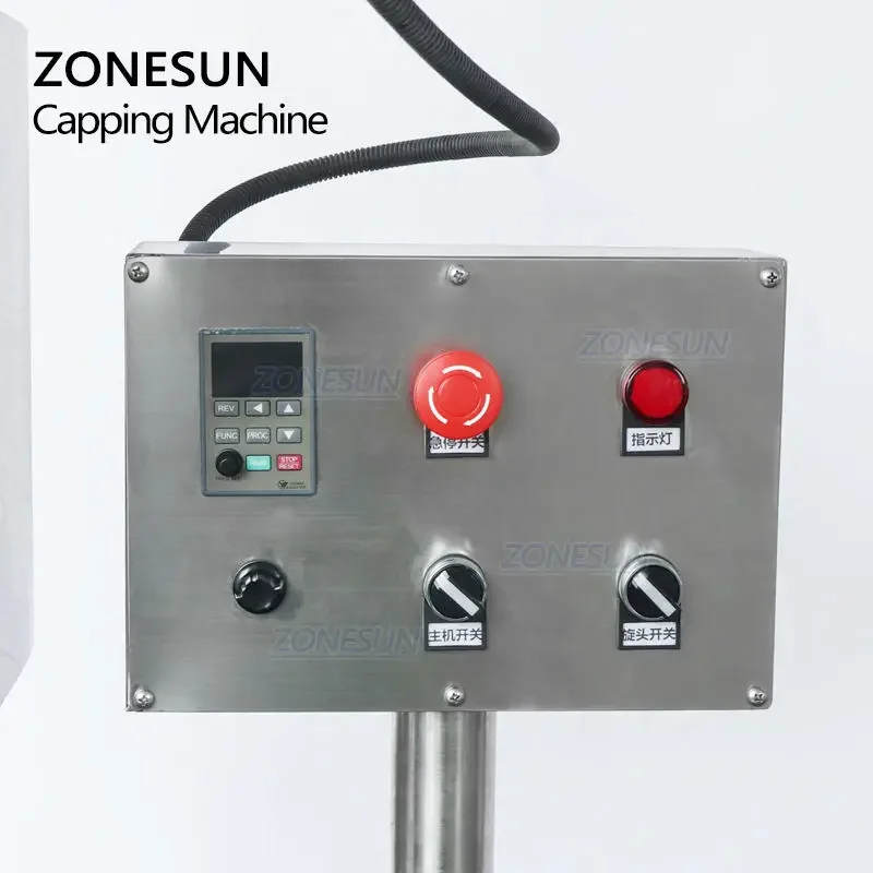 ZONESUN ZS-XG440C Automatic Wine Bottle Ropp Metal Lock Aluminum Cap Crimping Capping Machine