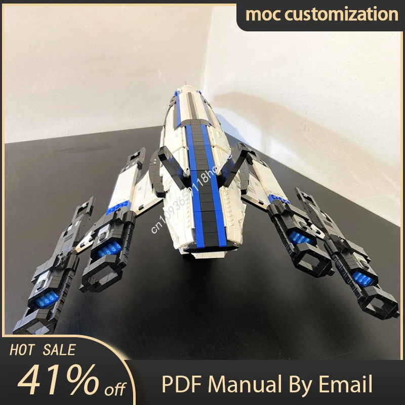 

Новинка, 3911 шт., Moc, Нормандия SR-2, космический корабль, авианосчик, креативная детская кирпичная игрушка, здание на день рождения, праздничный подарок, блоки