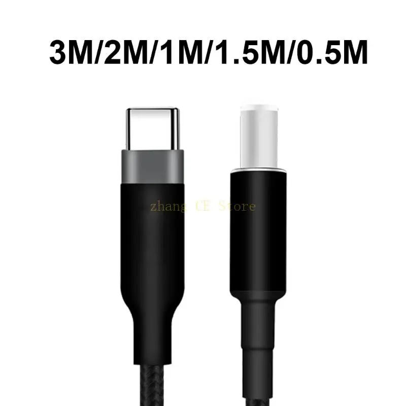 

M5TD Notebook Power Cable USB C Male to DC7.4x5.0mm Connection Robust Braided Wire for Notebooks 20V 5A