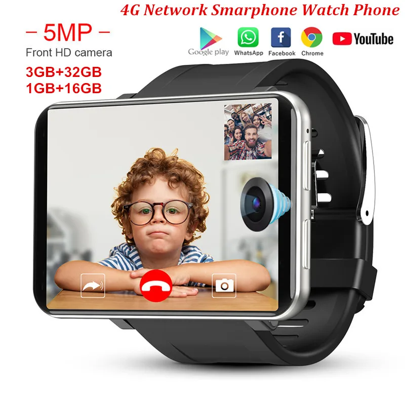 2700mAh gran capacidad 2.86inch DM100 Android Smart Watch con Wifi y tarjeta SIM 4G