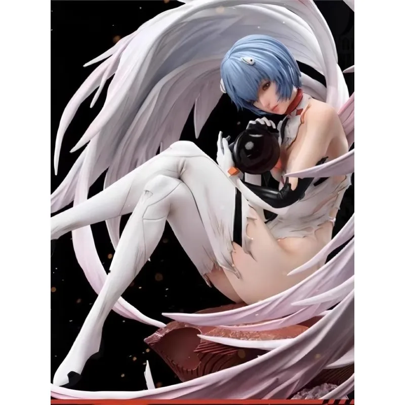 46cm NEON GENESIS EVANGELION Angel Ayanami Rei Action Figures Double Headed Eagle EVA Statue Toy  Model Ornament Gift Collection