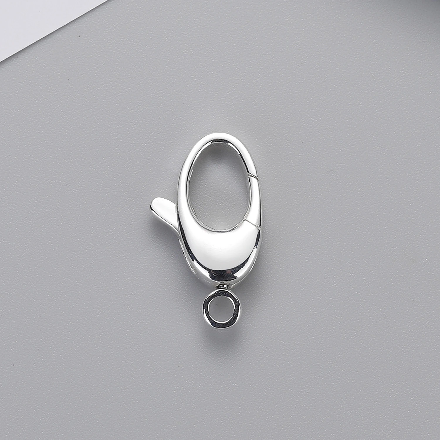 Simple stylish Korea 22mm 0.9inch Sterling silver 925 swivel rugby Oval snap spring clasp chain Pearl necklace clasp