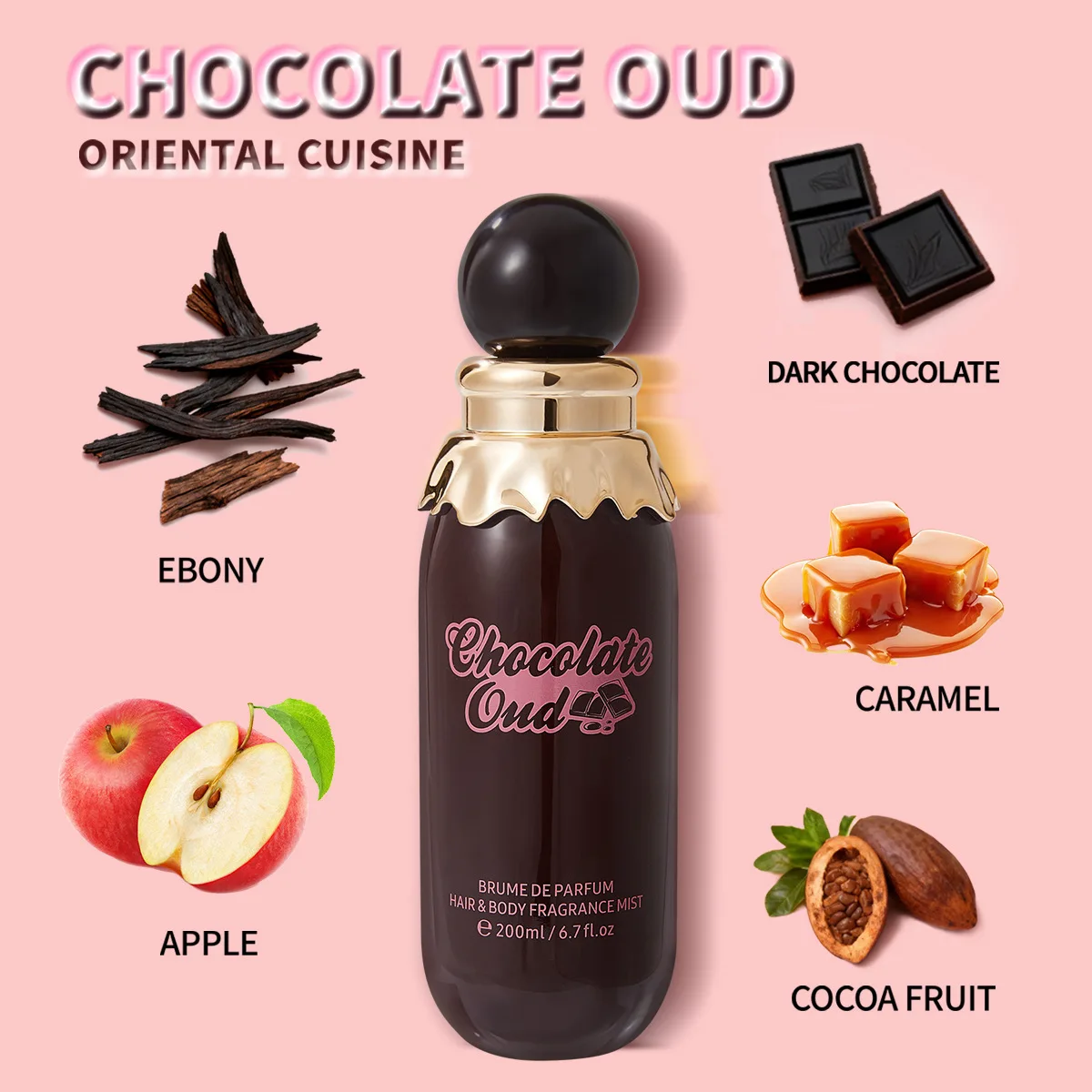 200ml Parfum Amerika Selatan aroma marshmallow semprotan kosmetik wanita tahan lama