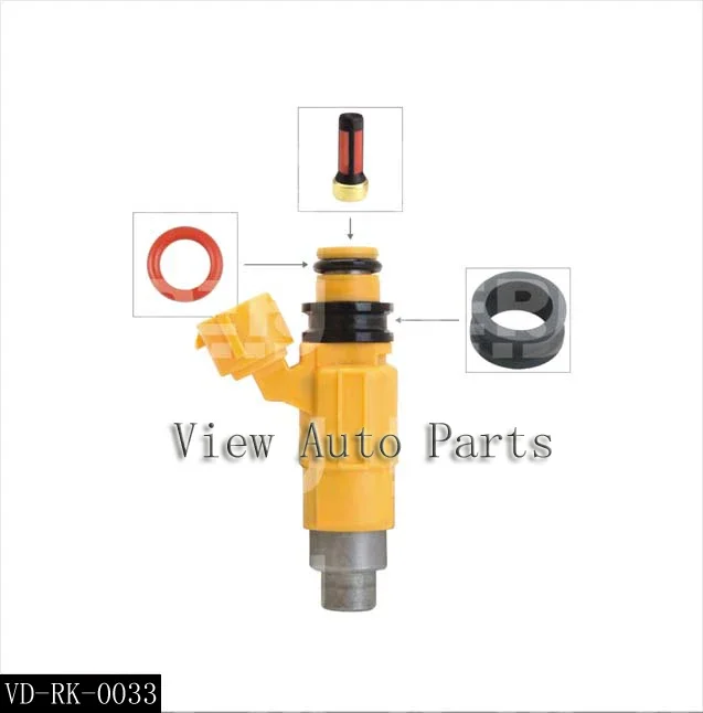 100 sets Injector Repair & Service Kits Fit for Japan Car Including Filter FKM O-Rings Seals RK-0033