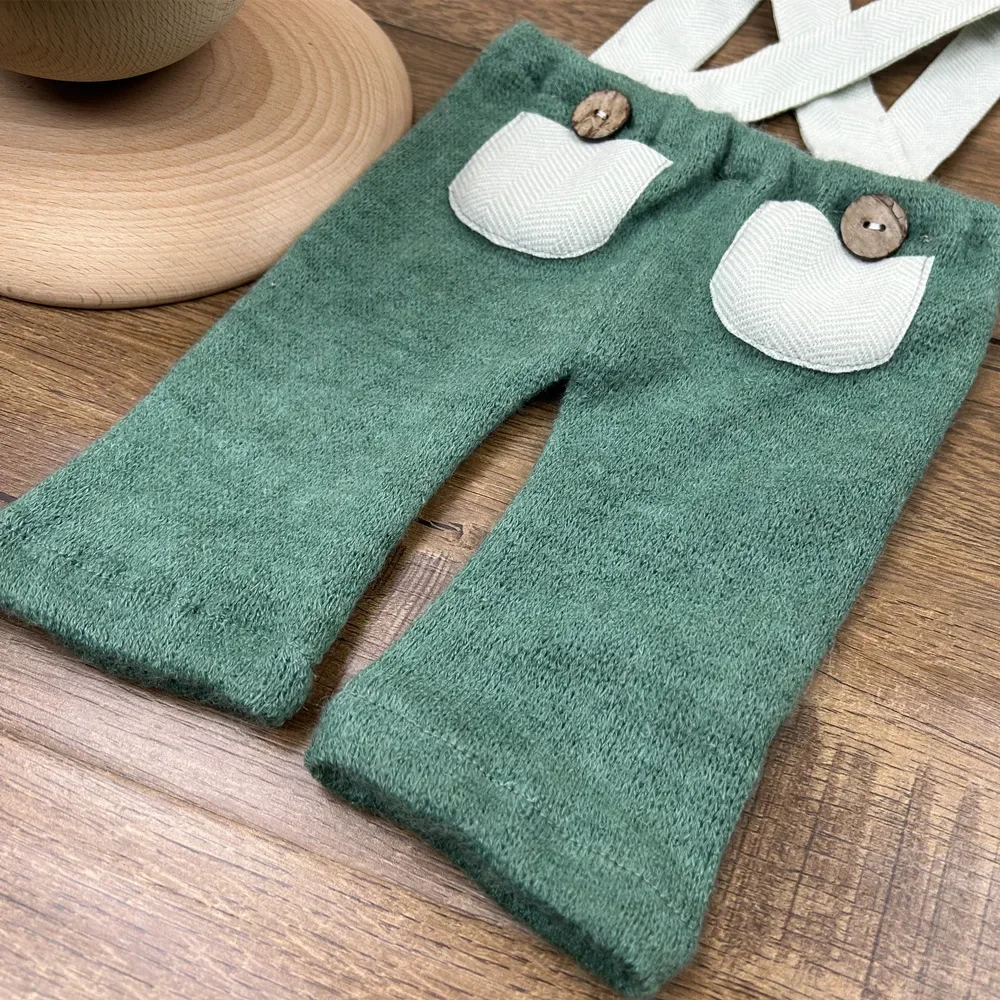 Green Newborn Strap Pants  Photography Props Baby Costumes Hats Overalls Baby Photo Accessories Christmas Clothing Photo Outfit